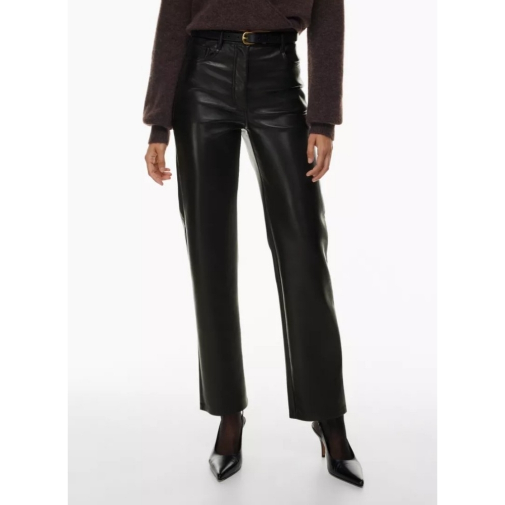 Wilfred | The Melina Faux Leather Pant in Black Size 4